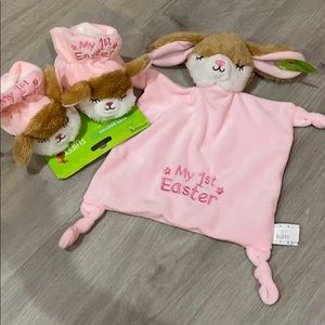 My first Easter tiny blanket and matching booties